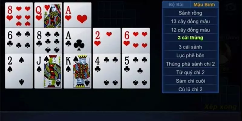 Mậu binh là gì? Sơ lược về luật chơi và cách xếp bài mậu binh