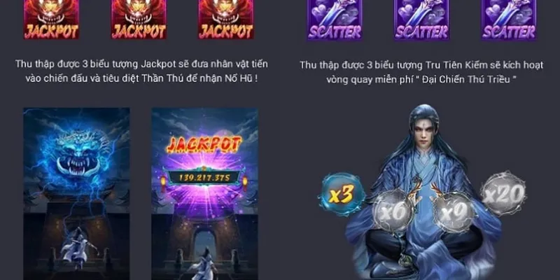 Tỷ lệ thưởng của từng biểu tượng trong trò chơi nổ hũ Tru Tiên