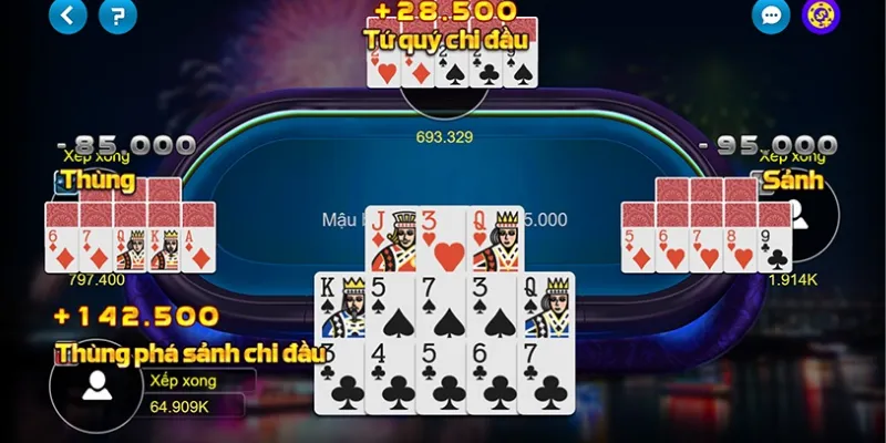 Cách sắp xếp bài Mậu Binh tối ưu để đạt kết quả tốt nhất