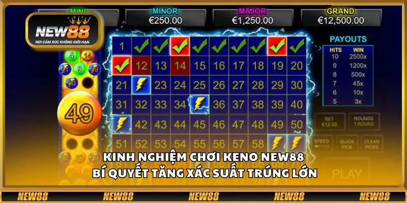 Kinh nghiệm chơi Keno New88 – Bí quyết tăng xác suất trúng lớn